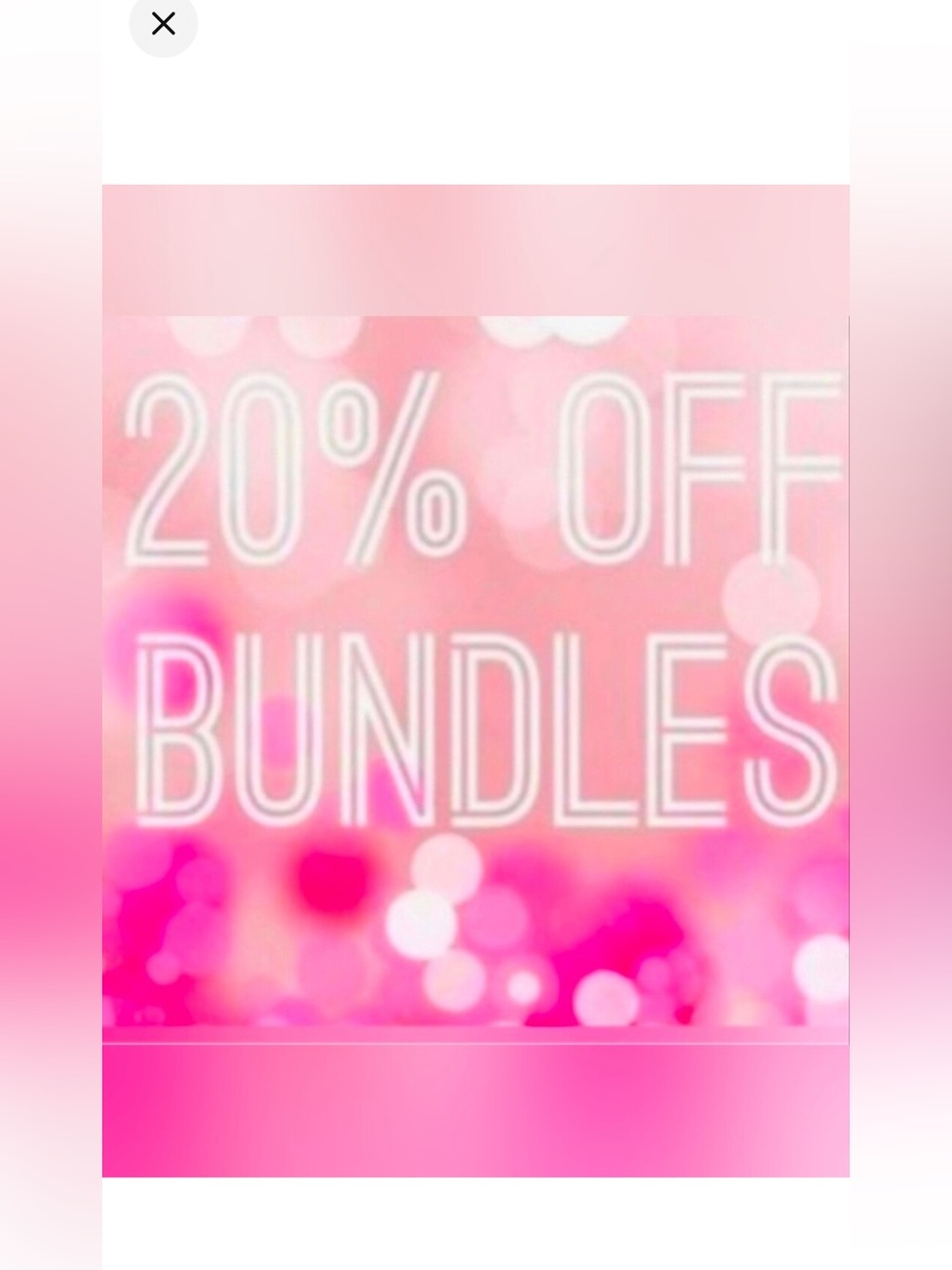 20% Off Bundles Pink Graphic Promo